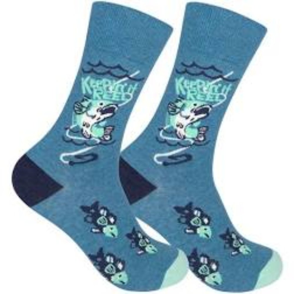Keepin' It Reel Unisex Novelty Crew Socks